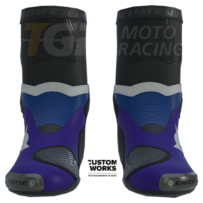 Dainese Axial 2 Air Racing und Straßen Motorradstiefel Prima Pramac Yamaha MotoGP Replica | Herren | Lila / Yamaha Blau / Weiß | Custom Works - Image 2