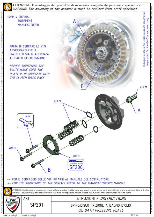 Druckplatte Kupplung Bi-Color CNC Racing Ducati Panigale V4/S (25-26) SP201S - Image 6