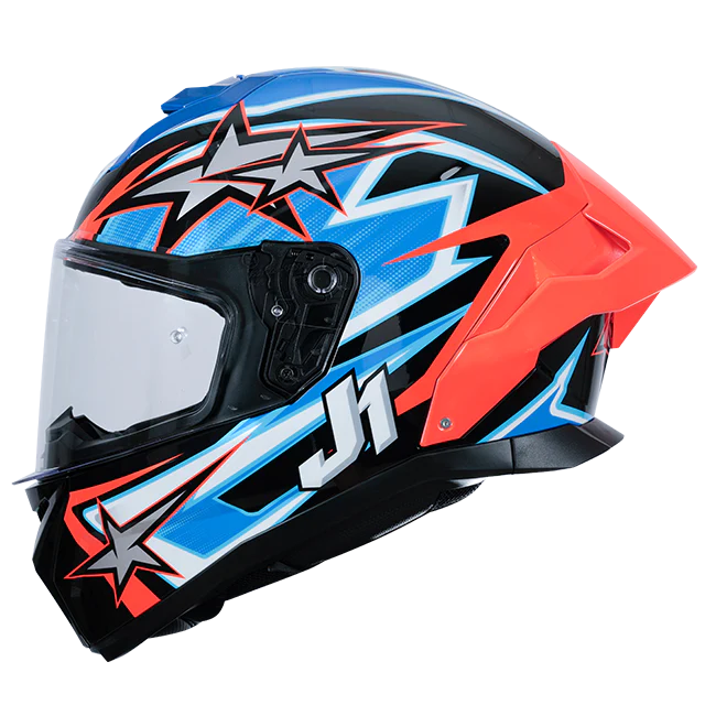 Just1 J-STR Helm Astro Rot / Blau / Schwarz Glanz 6030390112007