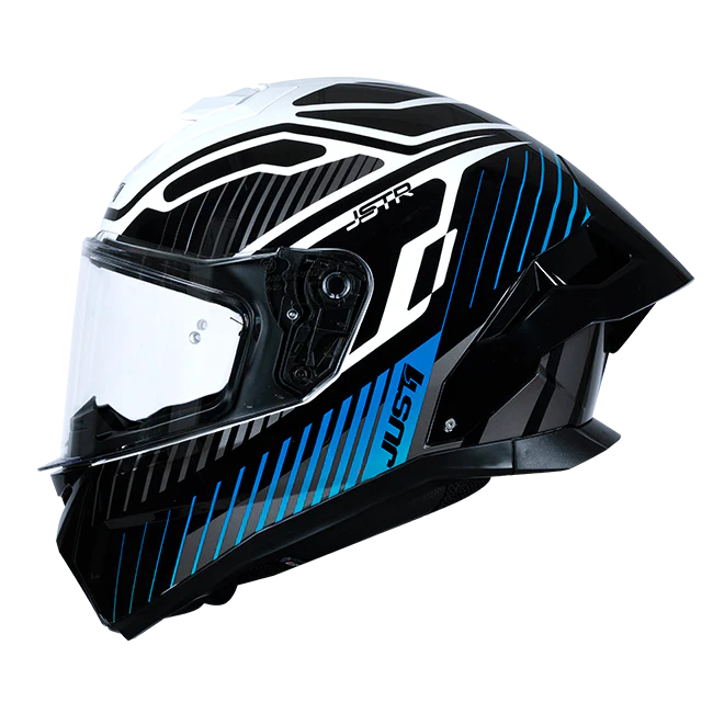 Just1 J-STR Helm Tactical Blau / Weiß Glanz 6030390112003