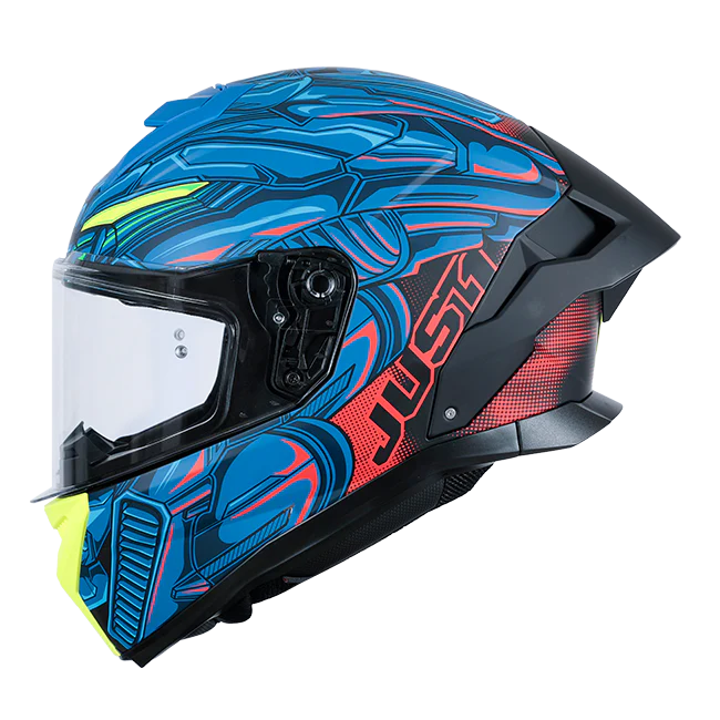 Just1 J-STR Helm Titan Rot / Blau / Schwarz Matt 6030390214004