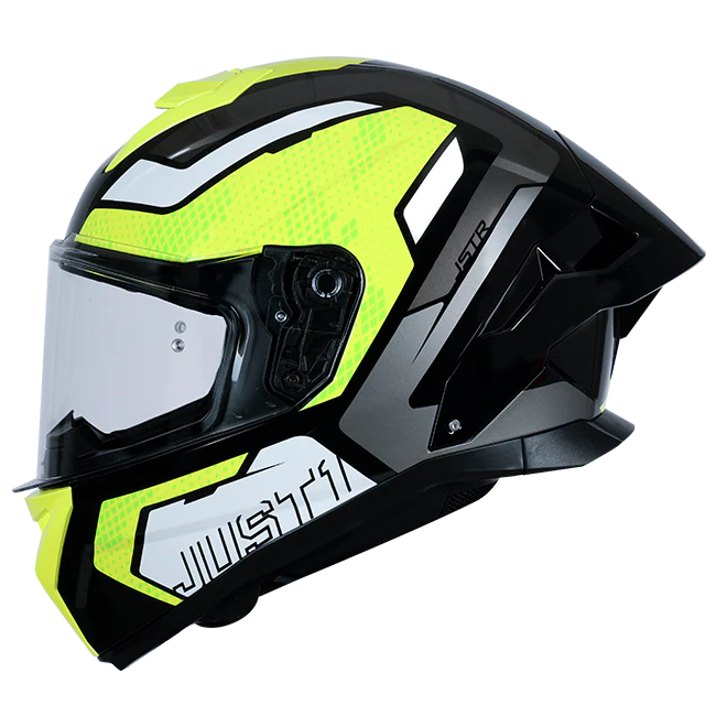 Just1 J-STR Helm Union Neongelb / Schwarz Glanz 6030390191001
