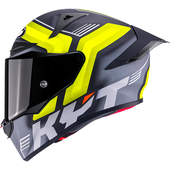 KYT R1R Racing Helm Carbon Accelerator Gelb Y6R10010
