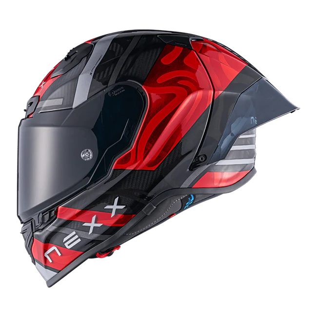 Nexx X.R3R Helm Swirl Carbon Rot Silber 01XR323489023