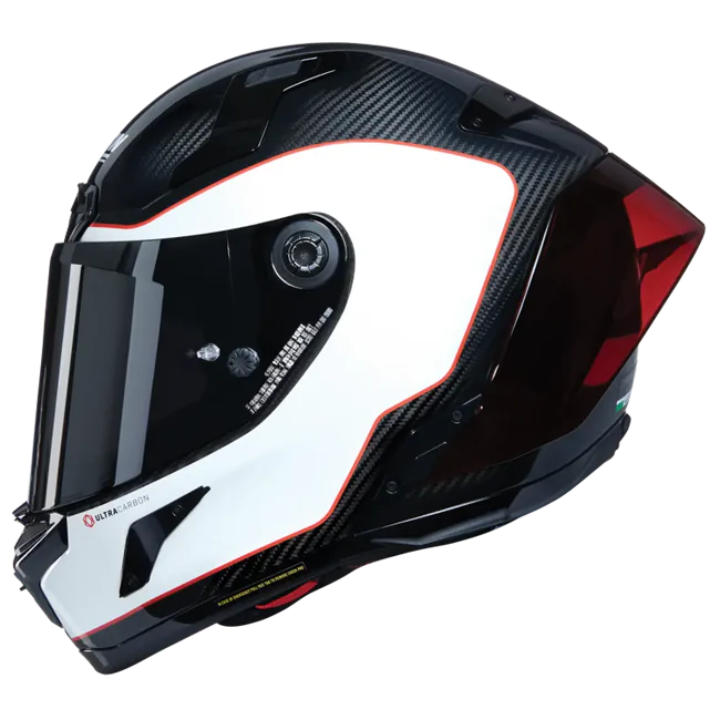 Nolan X-804 RS Helm Ultra Carbon Weiß/Rot Asso di Picche 343