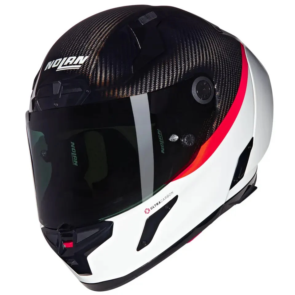 Nolan X-804 RS Helm Ultra Carbon Weiß/Rot D.O.C 346 - Image 3