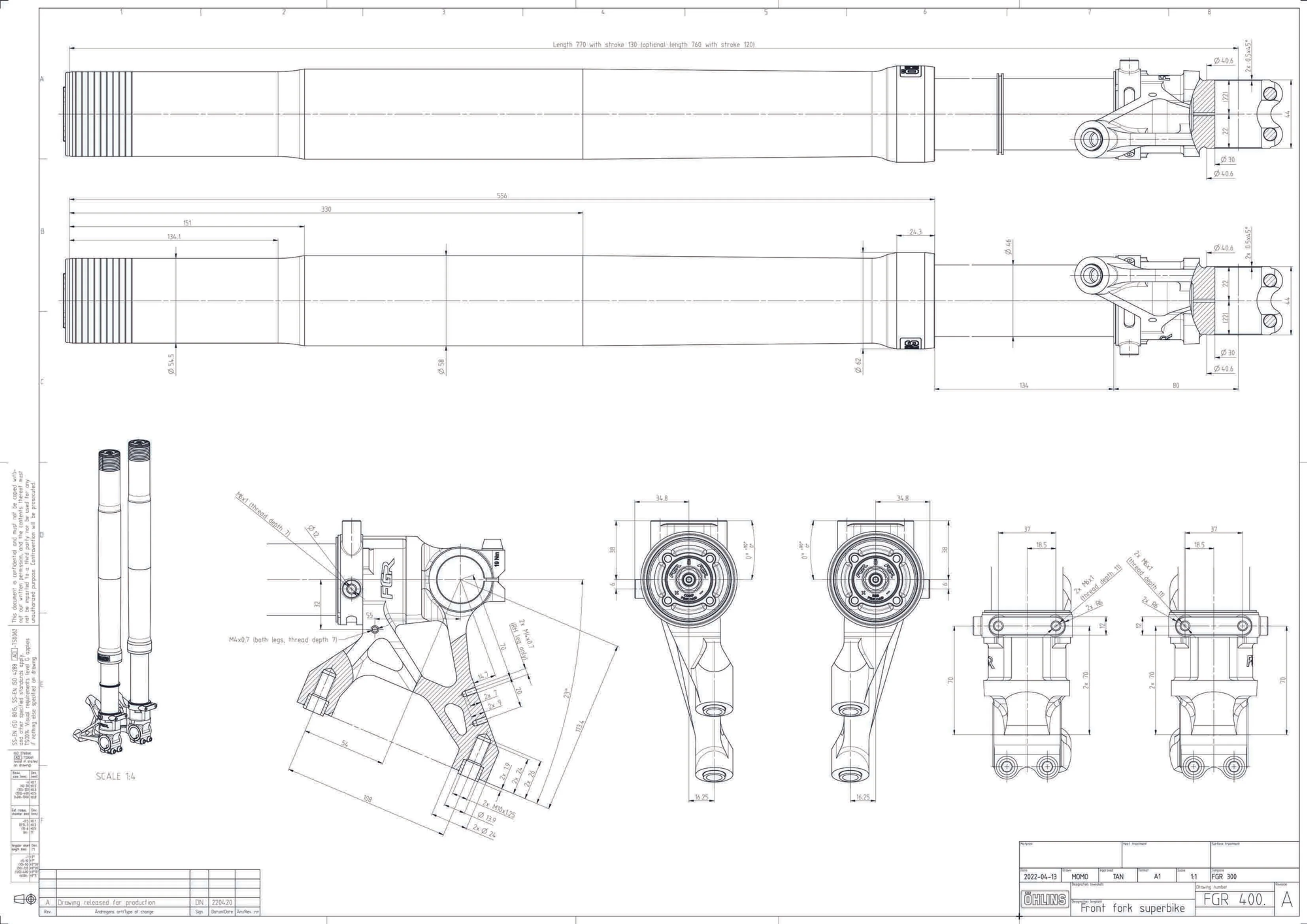 Öhlins FGR 400 Racing Gabel Telegabel Rennsport - Image 7
