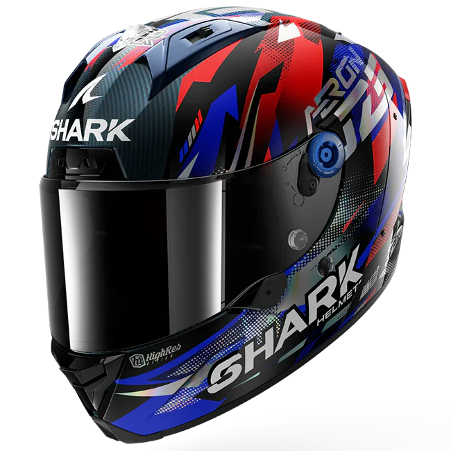 Shark Aeron Helm Johann Zarco Replica GP de France – Carbon Blue Chrom