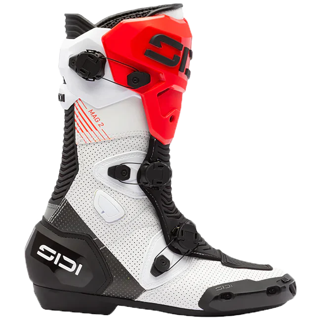Sidi MAG 2 Air Motorradstiefel Weiß Schwarz Rot - 391 - Image 2