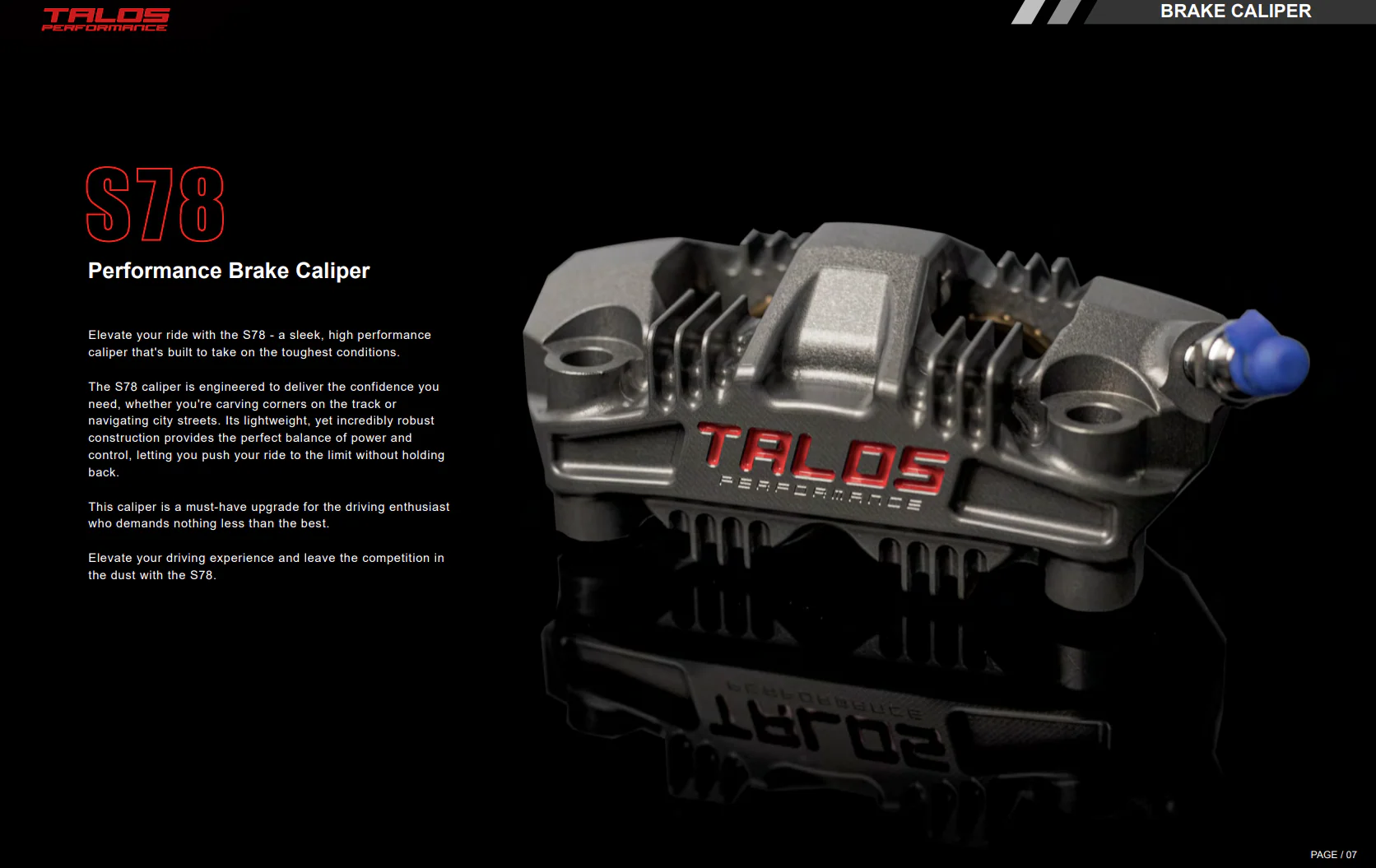 Talos S78 Monoblock P4 34/34 100mm Bremszange Vorne Rechts | X78.100.HD.R - Image 6
