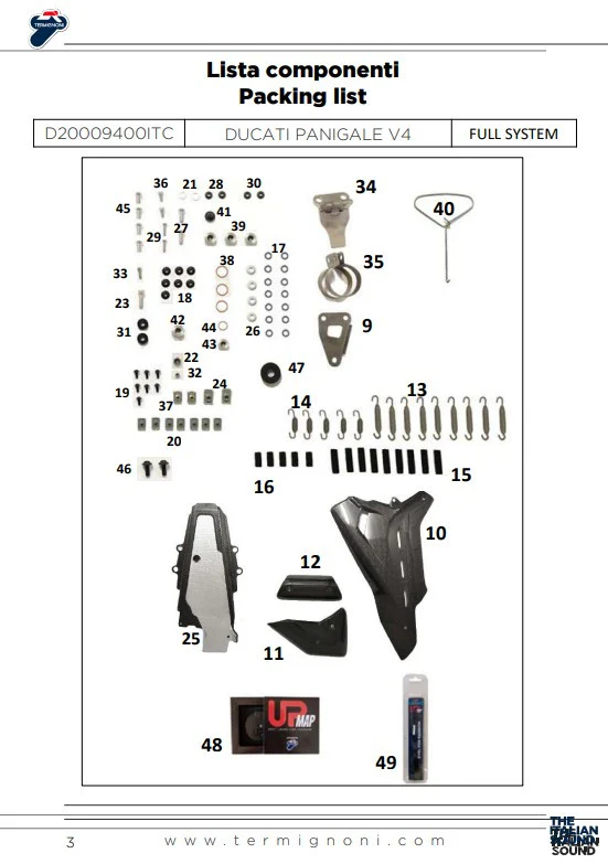 Termignoni Komplettanlage Edelstahl D200 RHT Ducati Panigale V4 R (19-24) D20009400ITC - Image 7