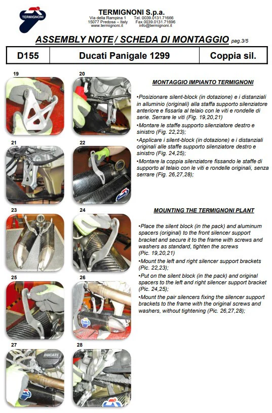 Termignoni Slip-On Kit Carbon Ducati Panigale 1199/R/S (12-17) D155102CPT+D155Y - Image 8