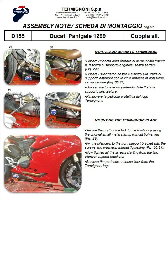 Termignoni Slip-On Kit Carbon Ducati Panigale 1199/R/S (12-17) D155102CPT+D155Y - Image 9