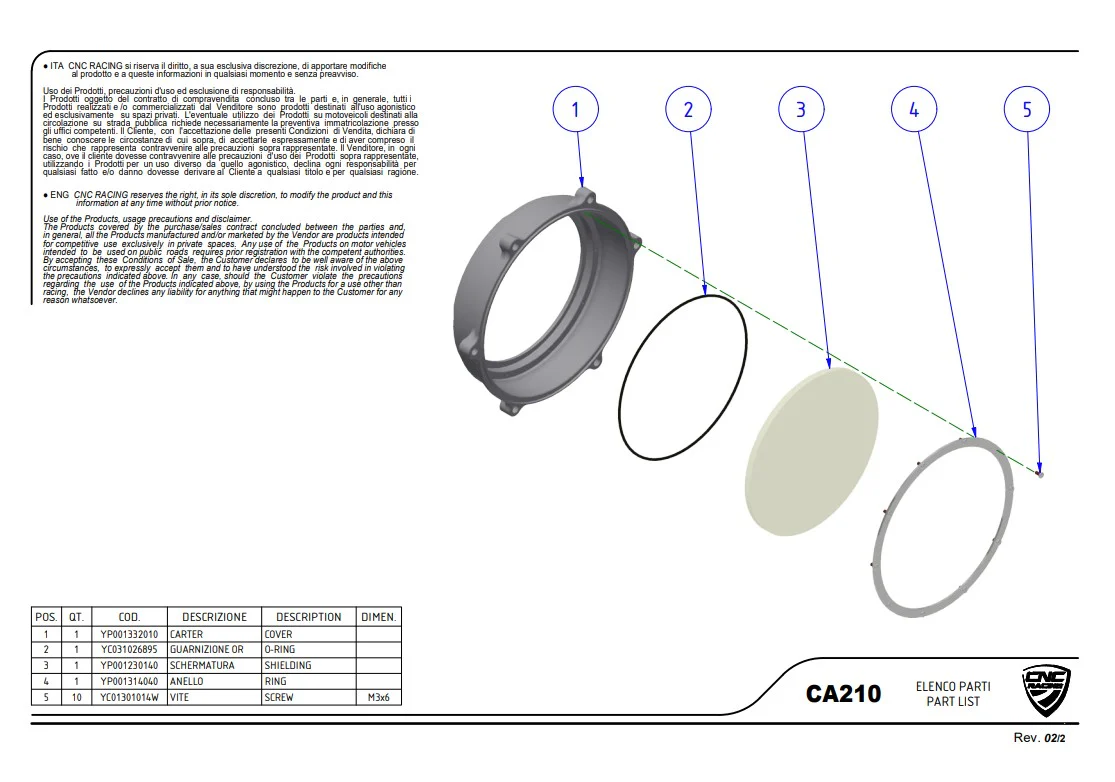 Transparenter Kupplungsdeckel Troy Bayliss Limited Edition CNC Racing Ducati Panigale V4/S (25-26) CA210TB - Image 3