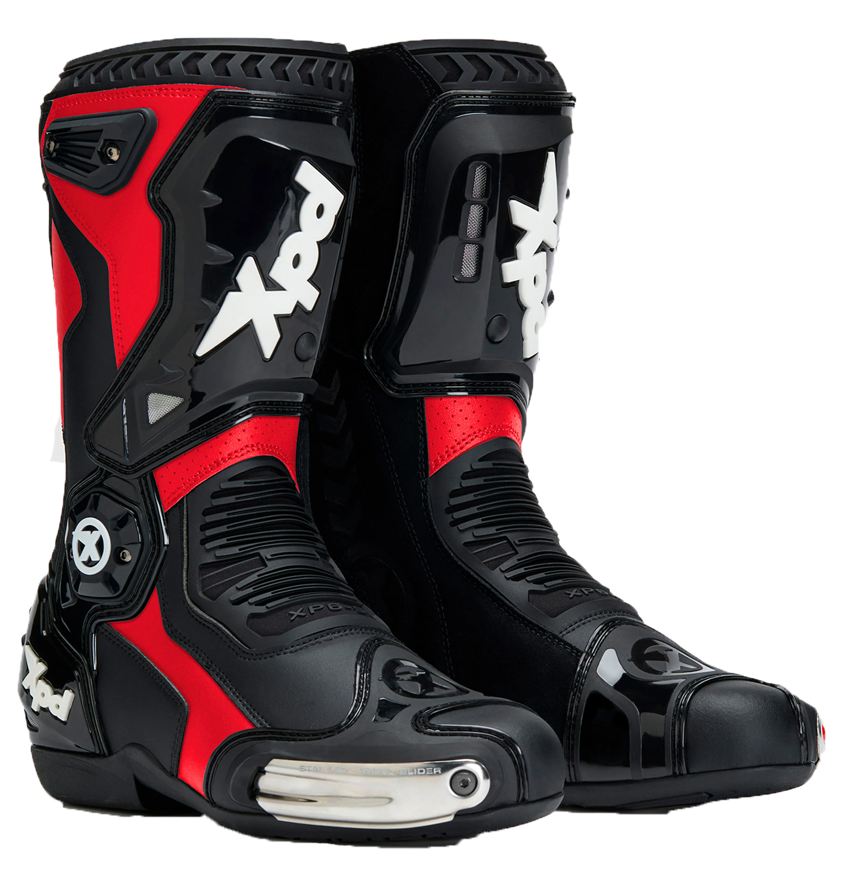 XPD XP6-S Motorradstiefel | Herren | Rot/Schwarz