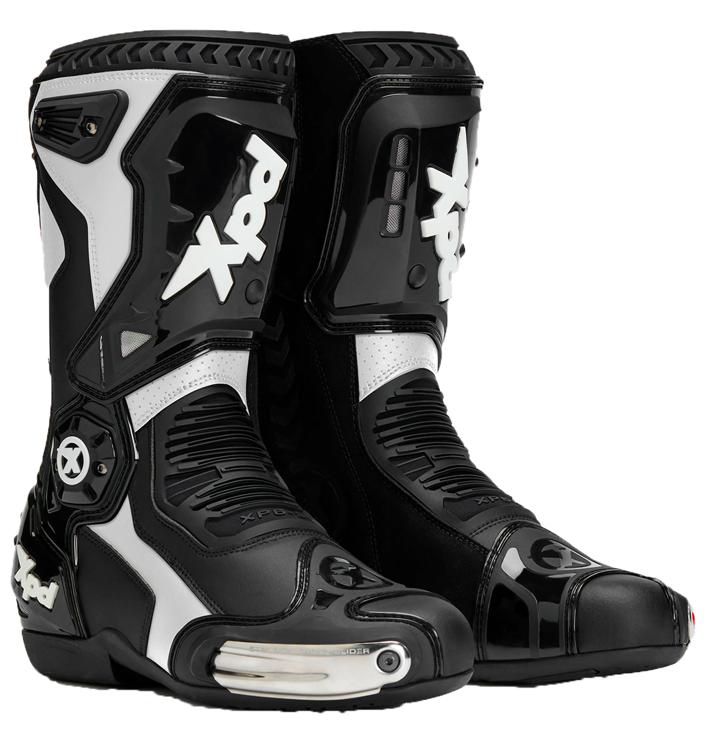 XPD XP6-S Motorradstiefel | Herren | Weiß/Schwarz