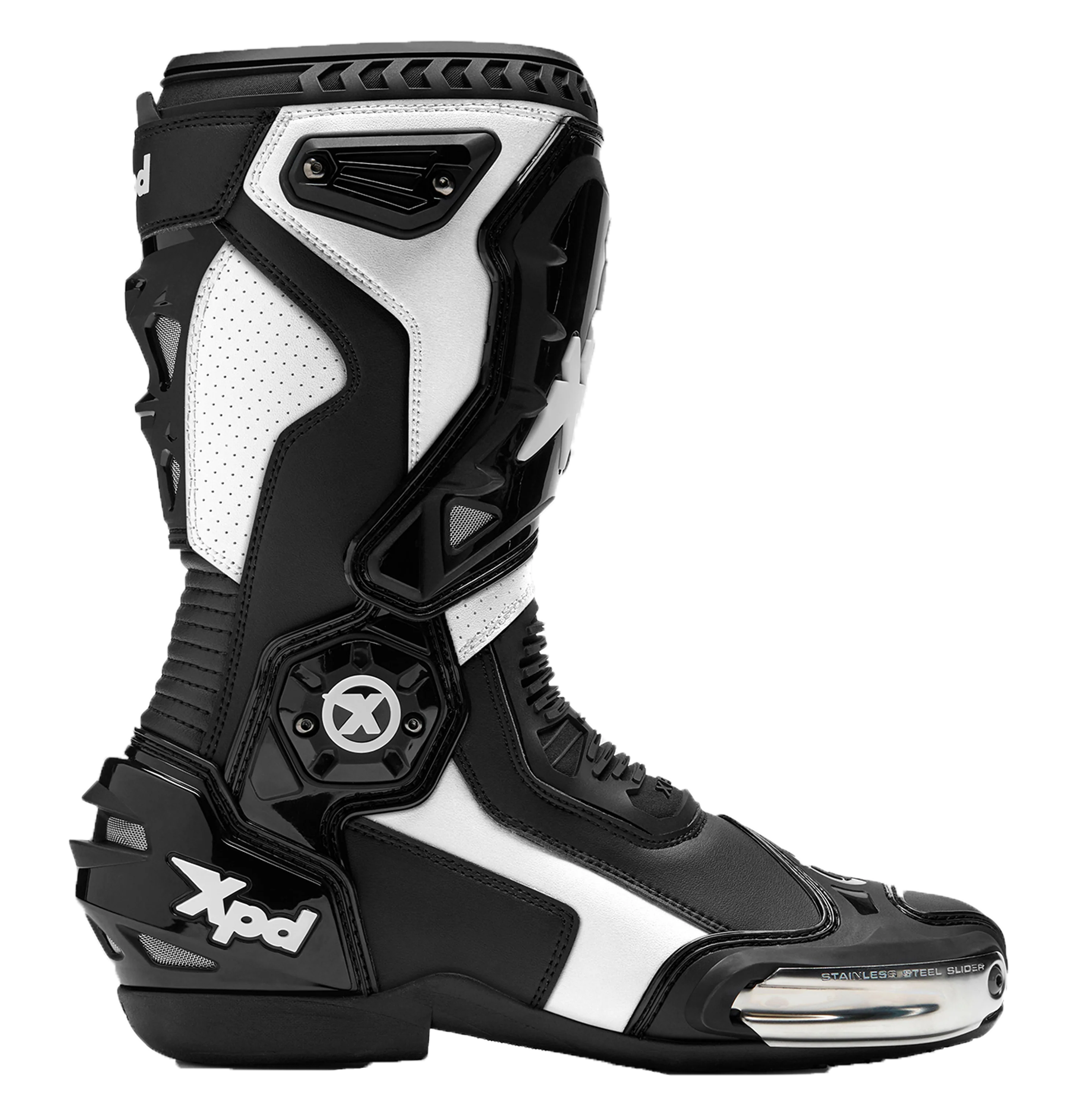 XPD XP6-S Motorradstiefel | Herren | Weiß/Schwarz - Image 2