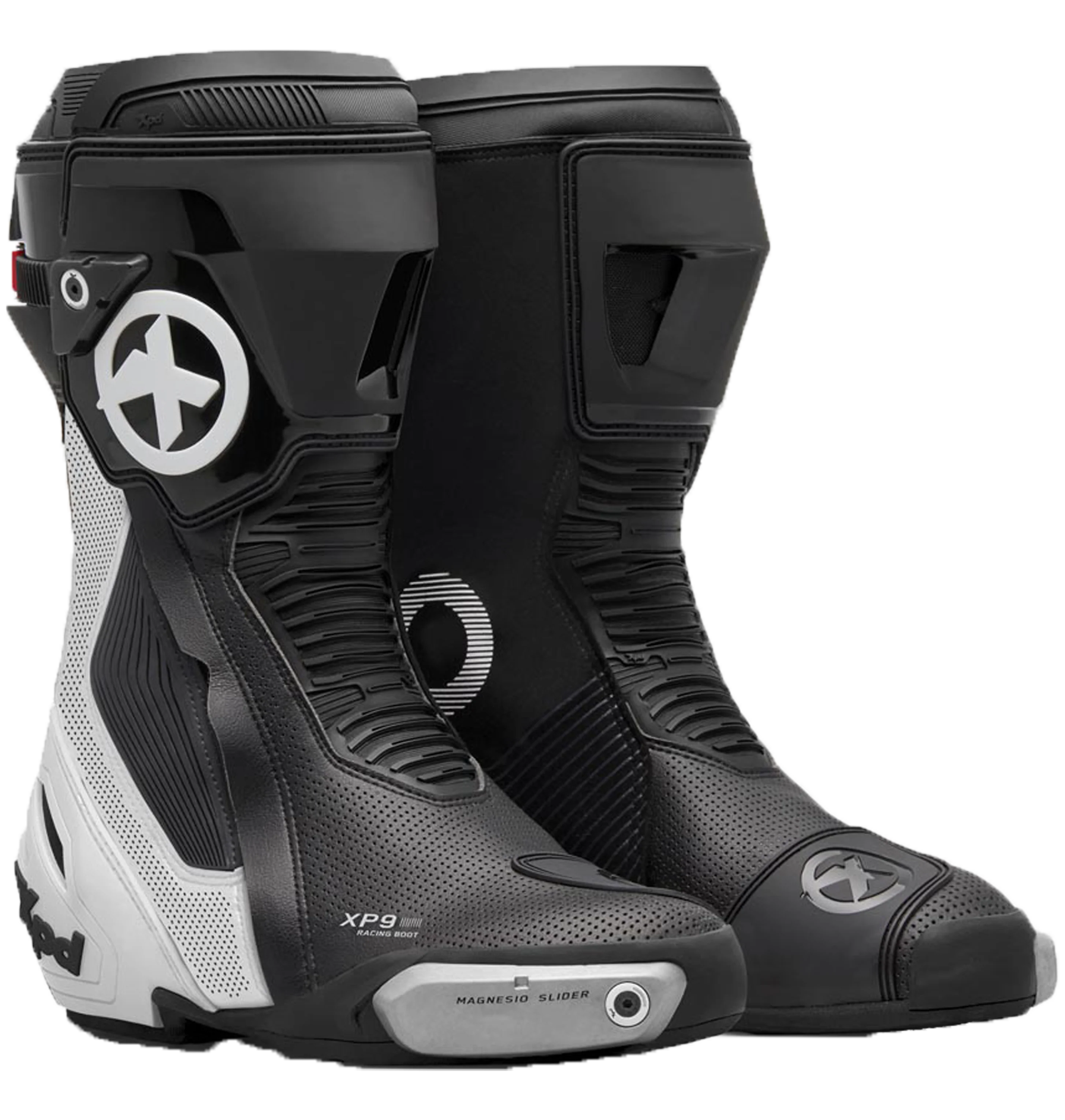 XPD XP9-S AIR perforierter Racing und Straßen Motorradstiefel | Herren | Weiß/Schwarz
